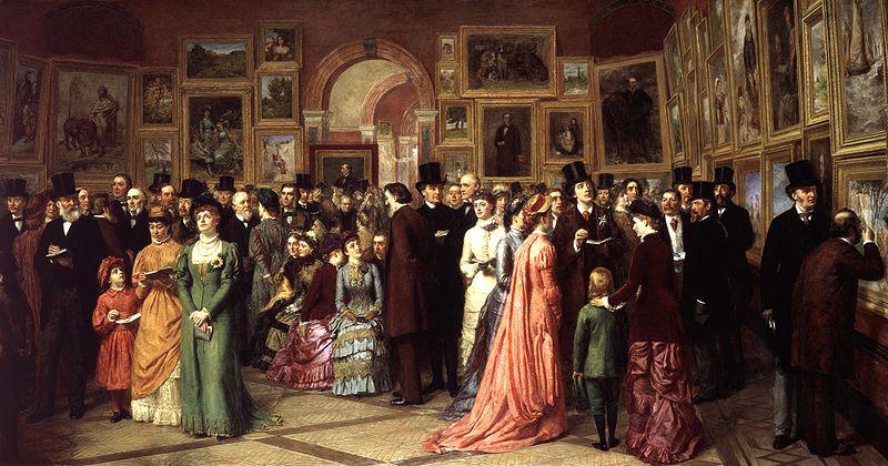 William Powell Frith A Private View at the Royal Academy Sweden oil painting art